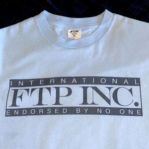 FUCKTHEPOPULATION Baby Blue Tee. Size S